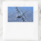 実在飛行機は小道具を持つ 長方形シール (バッグ)