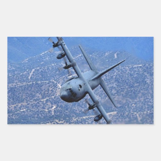 実在飛行機は小道具を持つ 長方形シール (正面)