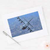 実在飛行機は小道具を持つ 長方形シール (封筒)