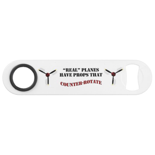 実在飛行機はP-38を逆回転するプロップを持つ スピード栓抜き (正面(横))