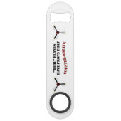 実在飛行機はP-38を逆回転するプロップを持つ スピード栓抜き (裏面)