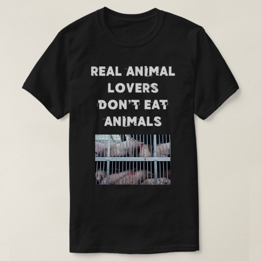 実在食べ動物愛好家はGRAPHICを使わない Tシャツ (デザイン正面)