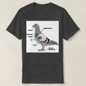 実在鳩 Tシャツ (デザイン正面)