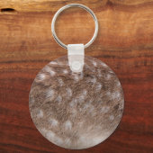 実在鹿の毛皮の写真サンプリング野生生物の贈り物 キーホルダー (正面)