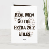 実在26.2マイルのグリーティングカードを追加する男性 カード (裏面)