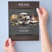 実在300 DPI.jの不動産フライヤーテンプレート簡単ダウンロード チラシ (手)