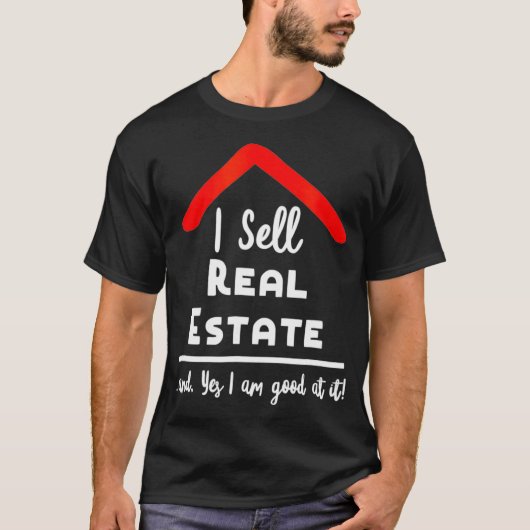 実在 Estate  Agent I sells 実在 Estate 不動産仲介業者Gif    Tシャツ (正面)