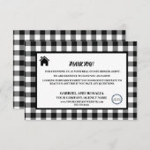 実在 Estate Broker Agent Business Buffalo Checks サンキューカード (正面/裏面)