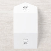 *実在 FOILエレガントScript Photo's 結婚. オールインワン招待状 (外側)