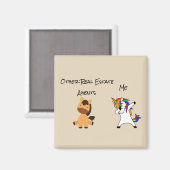 実在 Unicornをだらしながら贈り物 マグネット (正面/裏面)