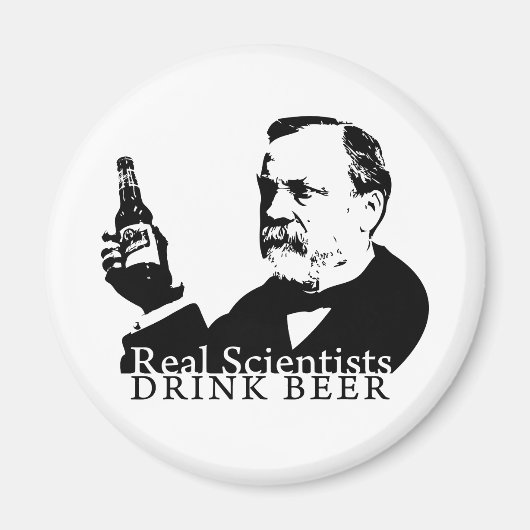 実在Beerを飲む科学者 – 磁石 (正面)