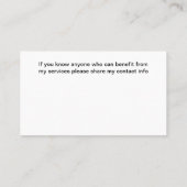 実在Estate写真ポートレートプロフェッショナル 名刺 (裏面)