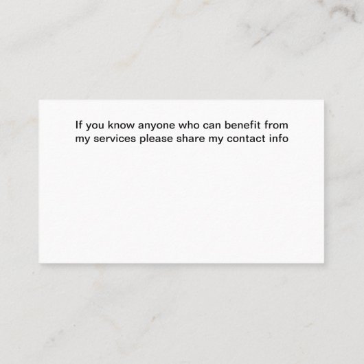 実在Estate写真ポートレートプロフェッショナル 名刺 (裏面)