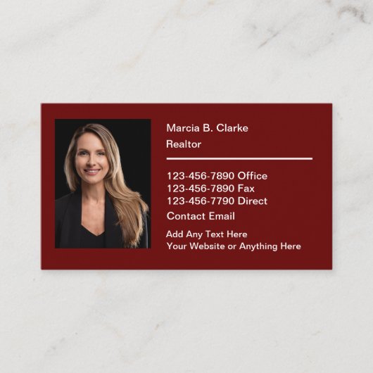 実在Estate写真ポートレートプロフェッショナル 名刺 (正面)