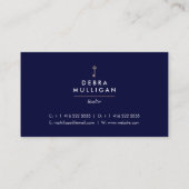 実在Estate名モダン刺横グレー 名刺 (裏面)