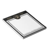 実在Estate – 黒と金ゴールドメモ帳 ノートパッド (アングル)