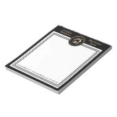 実在Estate – 黒と金ゴールドメモ帳 ノートパッド (回転)