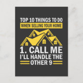 実在Estate Agentおもしろい引用文 ポストカード (正面)