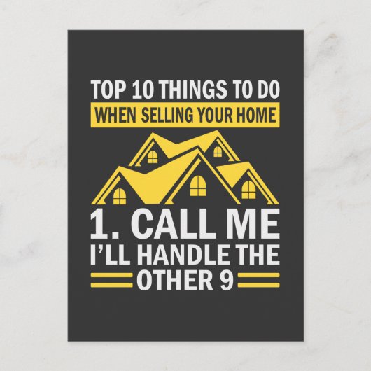 実在Estate Agentおもしろい引用文 ポストカード (正面)