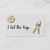 実在Estate Agentのロゴ/鍵 名刺 (正面)