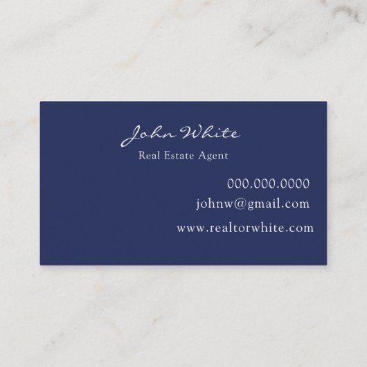 実在Estate Agentの写真の追加 名刺 (裏面)