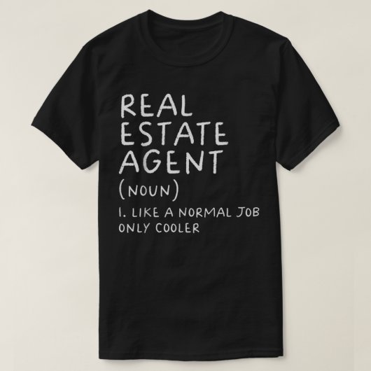 実在Estate Agentの定義おもしろい Tシャツ (デザイン正面)