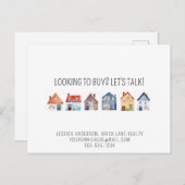 実在Estate Agentの連絡情報 ポストカード (正面/裏面)