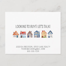 実在Estate Agentの連絡情報 ポストカード