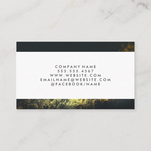 実在Estate Agentアイコン |金ゴールドダスト 名刺 (裏面)