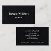 実在Estate Agentプロフェッショナルシンプルスクリプト 名刺 (正面/裏面)