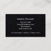 実在Estate Agentプロフェッショナルシンプルスクリプト 名刺 (裏面)