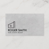 実在Estate Agentホームアイコン 名刺 (正面)