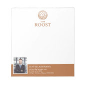 実在Estate Agentモダンプロフェッショナル写真ロゴ ノートパッド (正面)