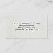 実在Estate Agentモダン Home Logo Classy Linen 名刺 (裏面)