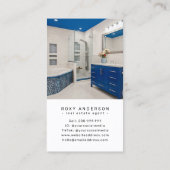 実在Estate Agentモダン QRコード 名刺 (裏面)