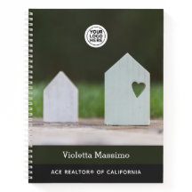 実在Estate Agentロゴノートブパーソナライズされたック