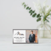 実在Estate Agentロゴ | ビジネスマン 名刺 (スタンド正面)