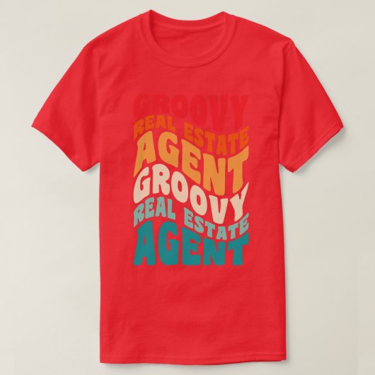 実在Estate Agentヴィンテージレトロ60s 70s 80s Vibes Tシャツ (デザイン正面)