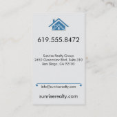 実在Estate Agent名刺モダン縦 名刺 (裏面)