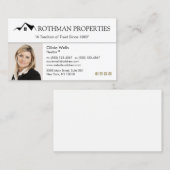 実在Estate Agent Add Photo House Logo 名刺 (正面/裏面)