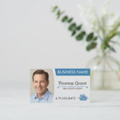 実在Estate Agent Business Cardモダン Realty Home 名刺 (スタンド正面)