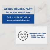 実在Estate Agent Business Card - We買 Houss 名刺 (正面/裏面)