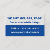 実在Estate Agent Business Card - We買 Houss 名刺 (正面)