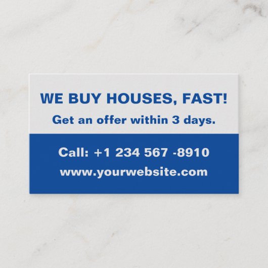 実在Estate Agent Business Card - We買 Houss 名刺 (正面)