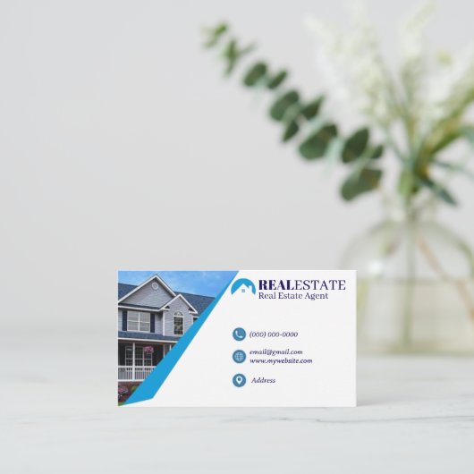 実在Estate Agent Business Cards 48 Pack of 100 名刺 (スタンド正面)