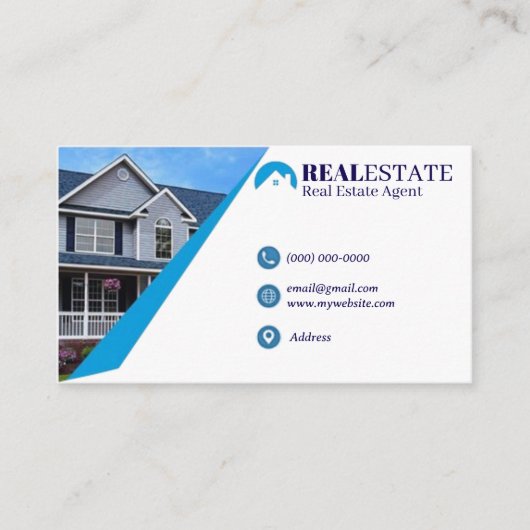 実在Estate Agent Business Cards 48 Pack of 100 名刺 (正面)