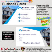 実在Estate Agent Business Cards 48 Pack of 100 名刺
