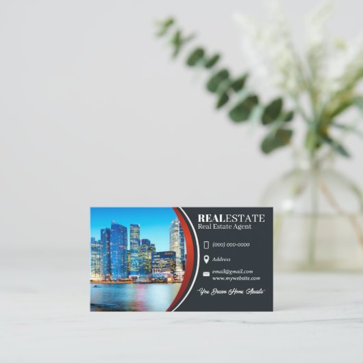 実在Estate Agent Business Cards 49 Pack of 100 名刺 (スタンド正面)