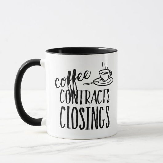 実在Estate Agent Coffee Contracts Closing マグカップ (左)