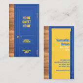 実在Estate Agent Door Logo 名刺 (正面/裏面)